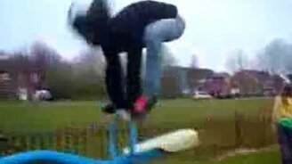 Девушка учится летать - смотреть видео (0:17)