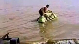 Собака на водном мотоцикле - смотреть видео (0:34)