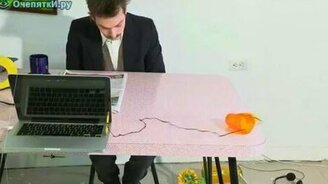 Увлечённый газетой парень - смотреть видео (2:08)