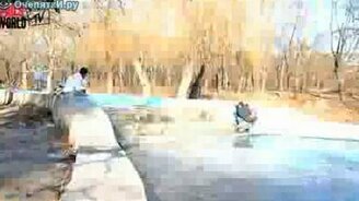 Роллер ушёл под лёд - смотреть видео (0:46)