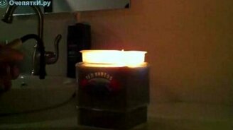 Трюк с пламенем свечи - смотреть видео (0:37)