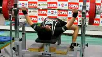 Жим в 185 кг при весе 58 кг - смотреть видео (0:23)