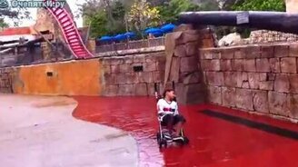 Нечего спать возле аттракциона - смотреть видео (0:17)