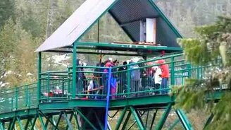 С моста на инвалидке - смотреть видео (1:19)