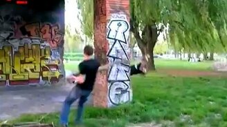 Не вышло бревно сломать - смотреть видео (0:17)