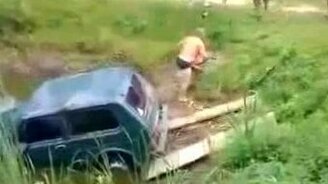Так не бывает, или буксировка Нивы - смотреть видео (1:11)