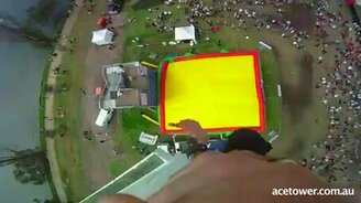 Прыжки с огромной высоты на батут - смотреть видео (3:15)