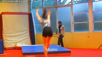 Двойное сальто не получилось - смотреть видео (0:16)