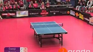 Ловкий удар в пинг-понге - смотреть видео (0:19)