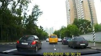 Жёлтый попрыгунчик на дороге - смотреть видео (0:46)