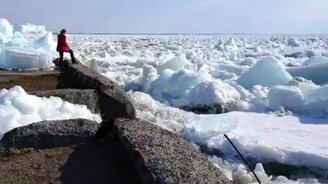 Мощный ледоход в Сибири - смотреть видео (1:01)