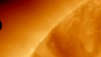 Венера идёт по солнечному диску - смотреть видео (3:06)
