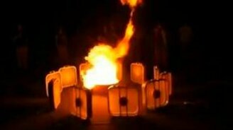 Красивый огненный торнадо - смотреть видео (3:20)