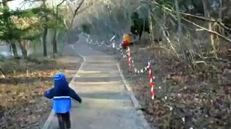 Динозавр в парке - смотреть видео (0:52)