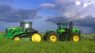 Гусеничный и колёсный трактора - кто кого? - смотреть видео (0:29)