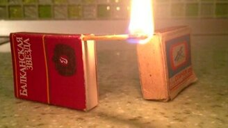 Поджёг спички лазером - смотреть видео (0:38)