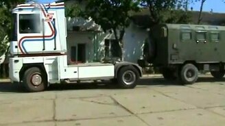 ГАЗ 6605 против Рено Магнум - смотреть видео (2:12)