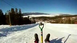 Зимний аттракцион на лопате - смотреть видео (0:53)