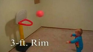 Меткий малыш-баскетболист - смотреть видео (2:47)