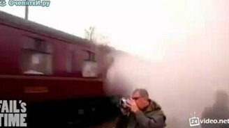 Несказанное везение с поездом - смотреть видео (0:20)