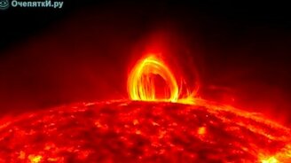 Редкая вспышка на Солнце - смотреть видео (3:36)