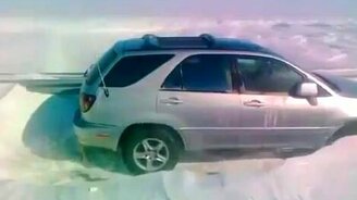 Суровая заснеженная трасса - смотреть видео (2:48)