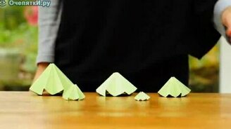 Ёлочка из бумаги - смотреть видео (1:29)