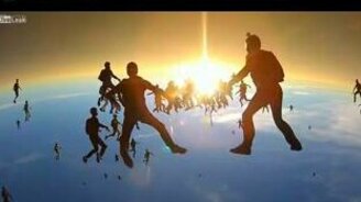 Снежинка из парашютистов - смотреть видео (0:37)