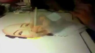 Красивый портрет фломастерами - смотреть видео (4:31)