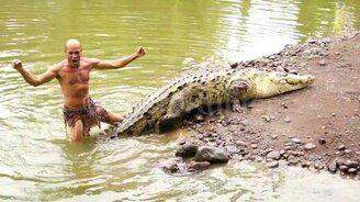 Человек-крокодил - смотреть видео (1:19)