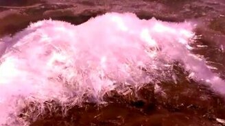 Ледяной фонтанчик из-под земли - смотреть видео (0:37)