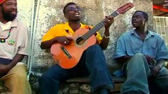 Позитивная песня на гитаре с одной струной - смотреть видео (3:14)