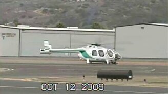 Жёсткое приземление вертолёта - смотреть видео (0:27)