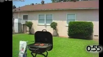 Неверное использование гриля - смотреть видео (1:06)