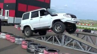 УАЗ Патриот на кривых горках - смотреть видео (2:11)