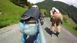 Спуск на роликах от первого лица - смотреть видео (2:56)