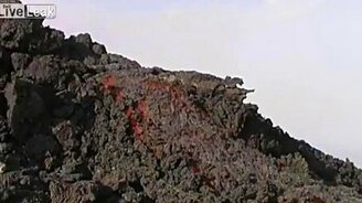 На раскалённой лаве - смотреть видео (0:40)