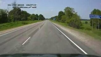 Водитель пропускает семейку через дорогу - смотреть видео (0:30)