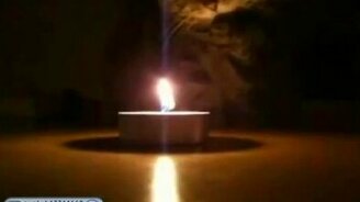 Котик у огня - смотреть видео (0:48)