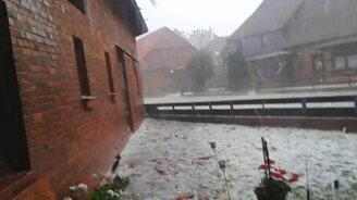 Июльский град в Германии - смотреть видео (5:04)