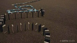 Домино из 10 000 айфонов - смотреть видео (1:25)