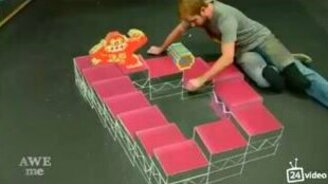 Крутой объёмный рисунок - смотреть видео (1:02)