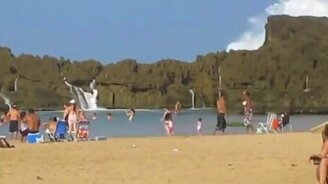 Очень необычный пляж - смотреть видео (0:56)