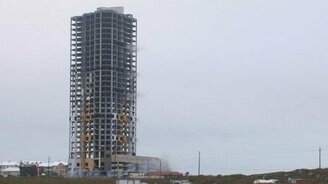 Эффектный взрыв небоскрёба - смотреть видео (0:37)