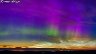 Северное сияние в Шотландии - смотреть видео (2:18)