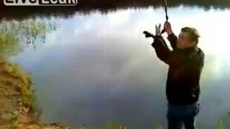 Неудачник на тарзанке - смотреть видео (1:20)