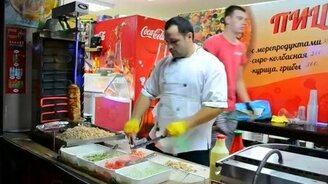 Мастер шаурмы - смотреть видео (1:08)