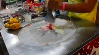 Фруктовые рулетики из мороженого - смотреть видео (2:19)