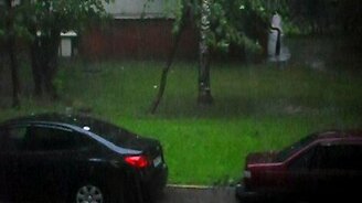 Редкий град в Медведково - смотреть видео (1:28)