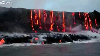 Огненный лавопад - смотреть видео (1:39)